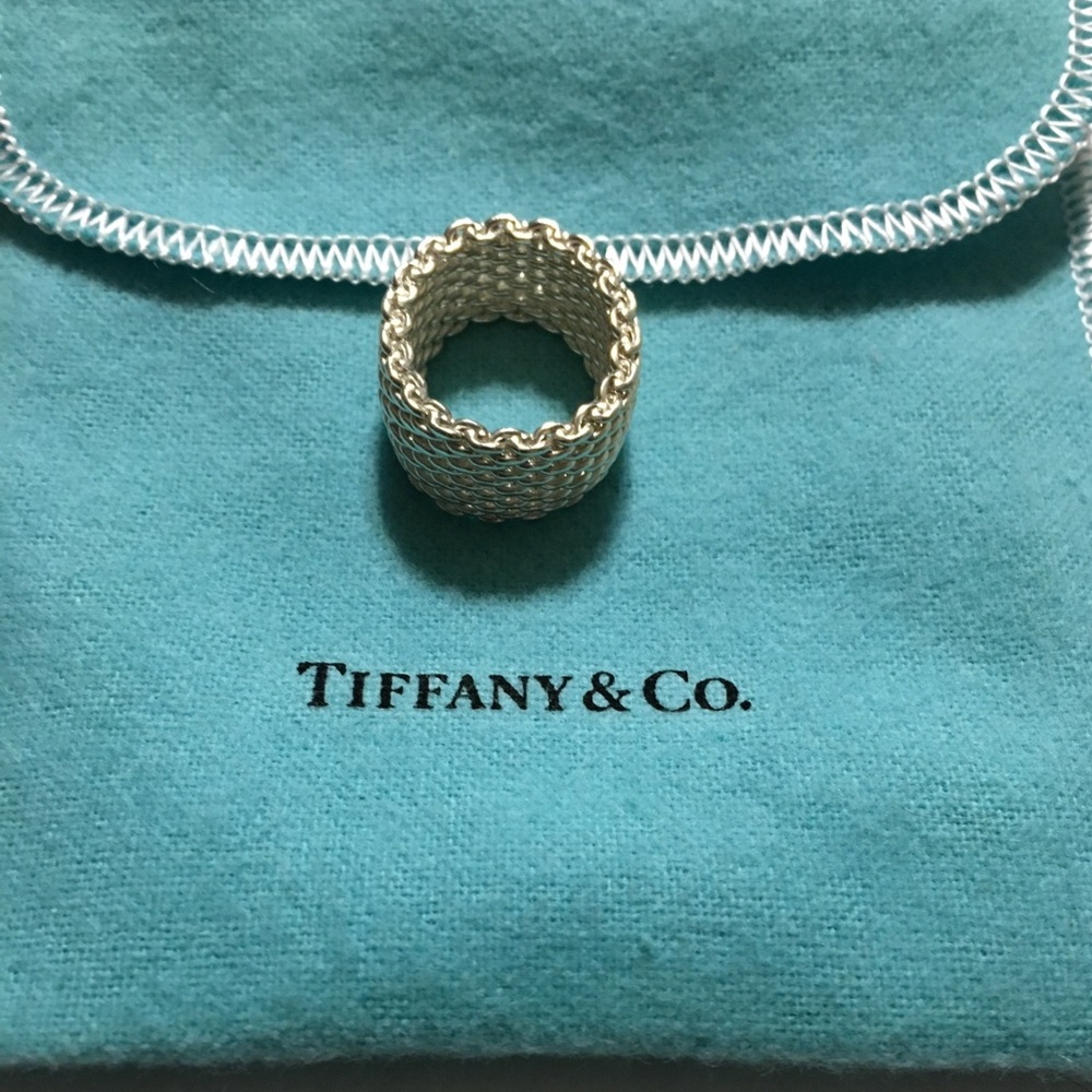 Tiffany &Co Sterling Silver Mesh Ring